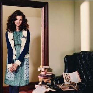 Anthro Anna Sui Elfine Shift Dress GUC, Silk, SZ 0